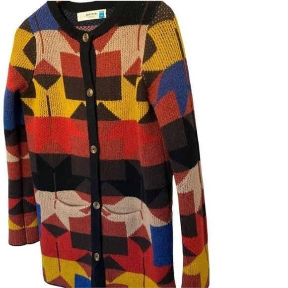 ANTHROPOLOGIE SPARROW Lonestar Navajo Cardigan Sweater Size XS - Picture 11 of 16